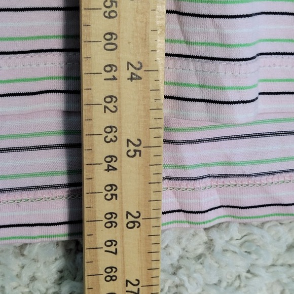 Magnolia‎ Lane Masters Polo Shirt Women's Size L Large Pink Striped Short-Sleeve - Picture 5 of 10